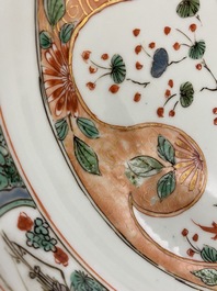 A Chinese famille verte 'phoenixes' dish, Kangxi